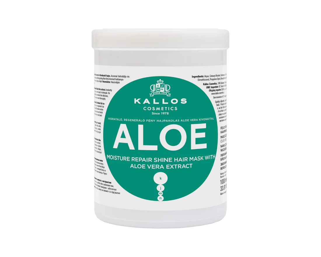 KJMN Aloe Vera Moisture Repair Shine Shampoo for dry and damaged hair with Aloe Vera extract 1000 ml - Image 3